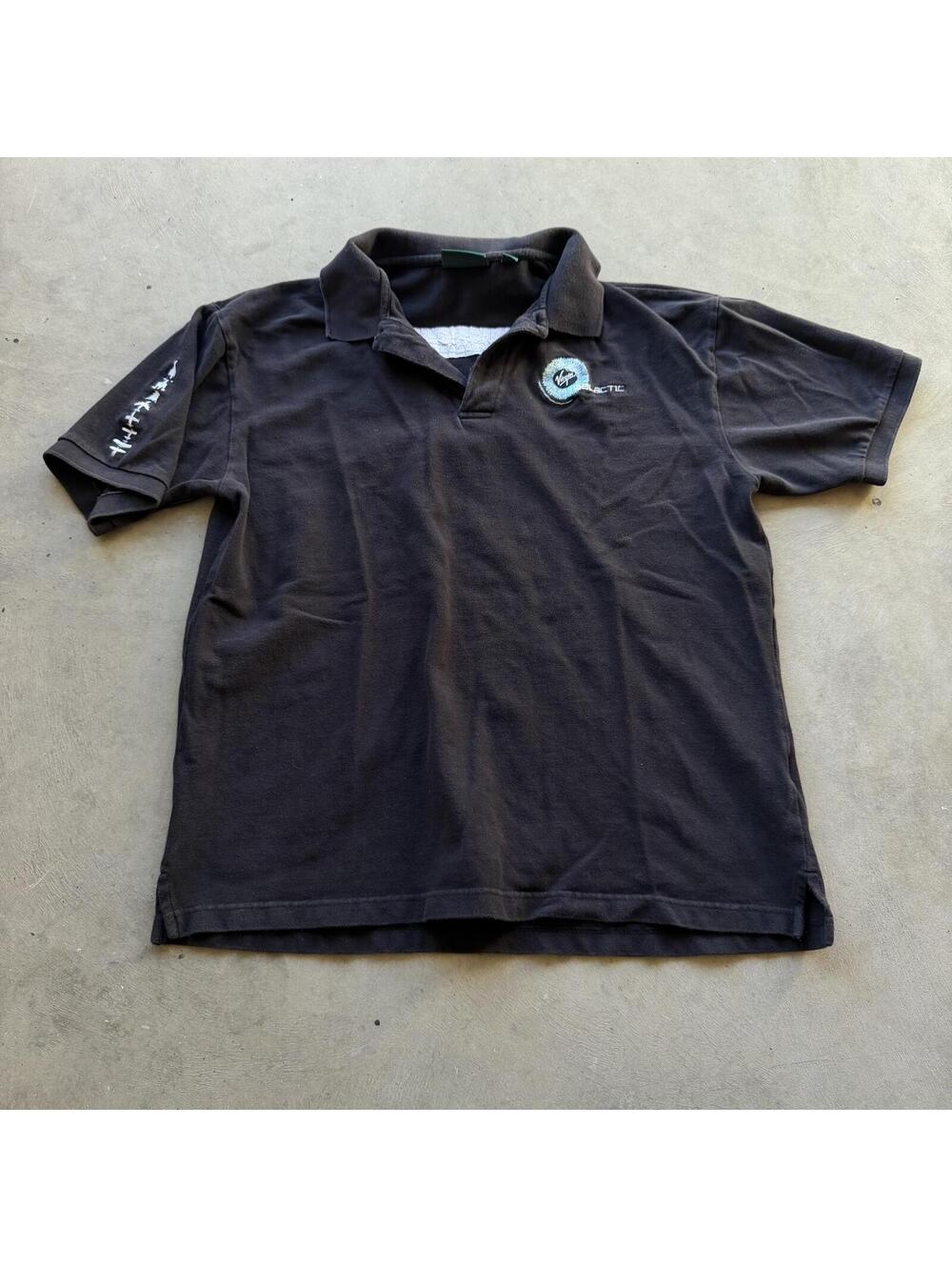 Vintage Y2K Virgin Galactic Funny Space Polo Aviation Shirt